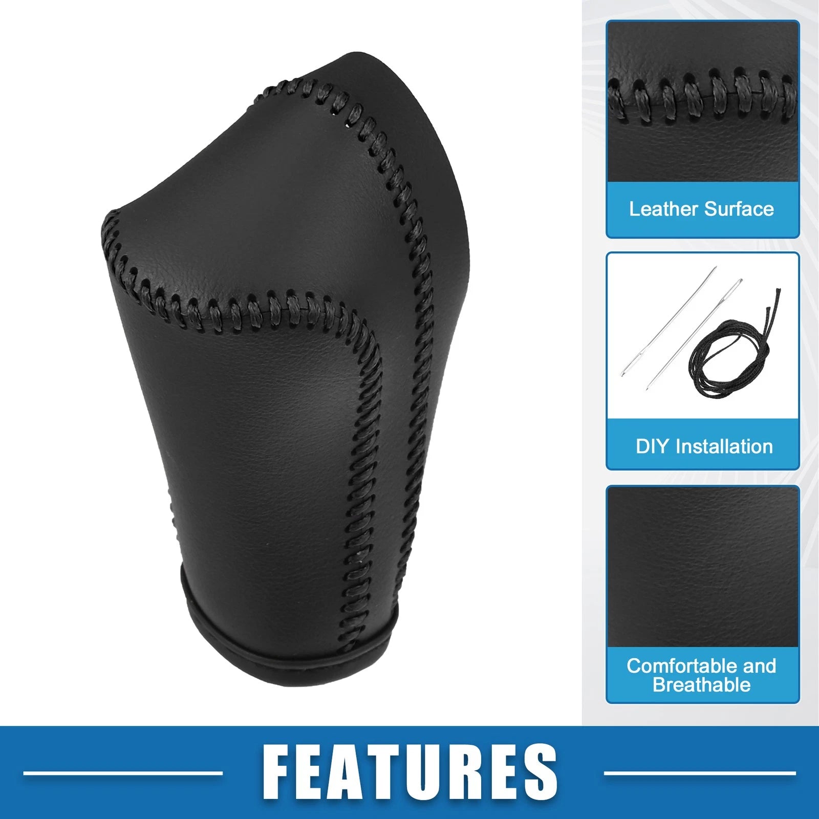 Gear Shift Lever Cover for Honda CR-V (2007–2011) - Black Stitches