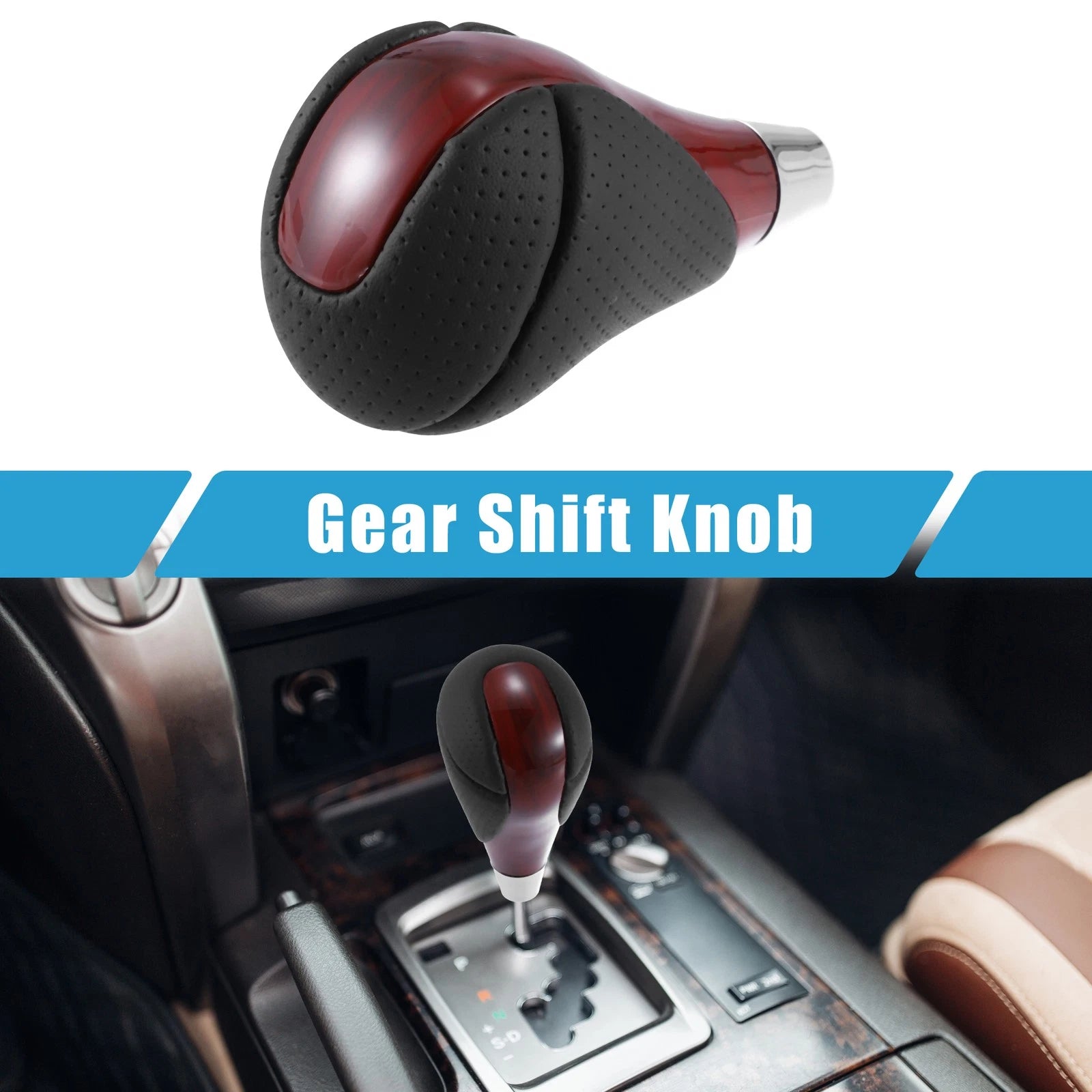 Gear Shift Knob for Lexus ES300h ES350 GS300 GS350 (2013–2021) Black Red
