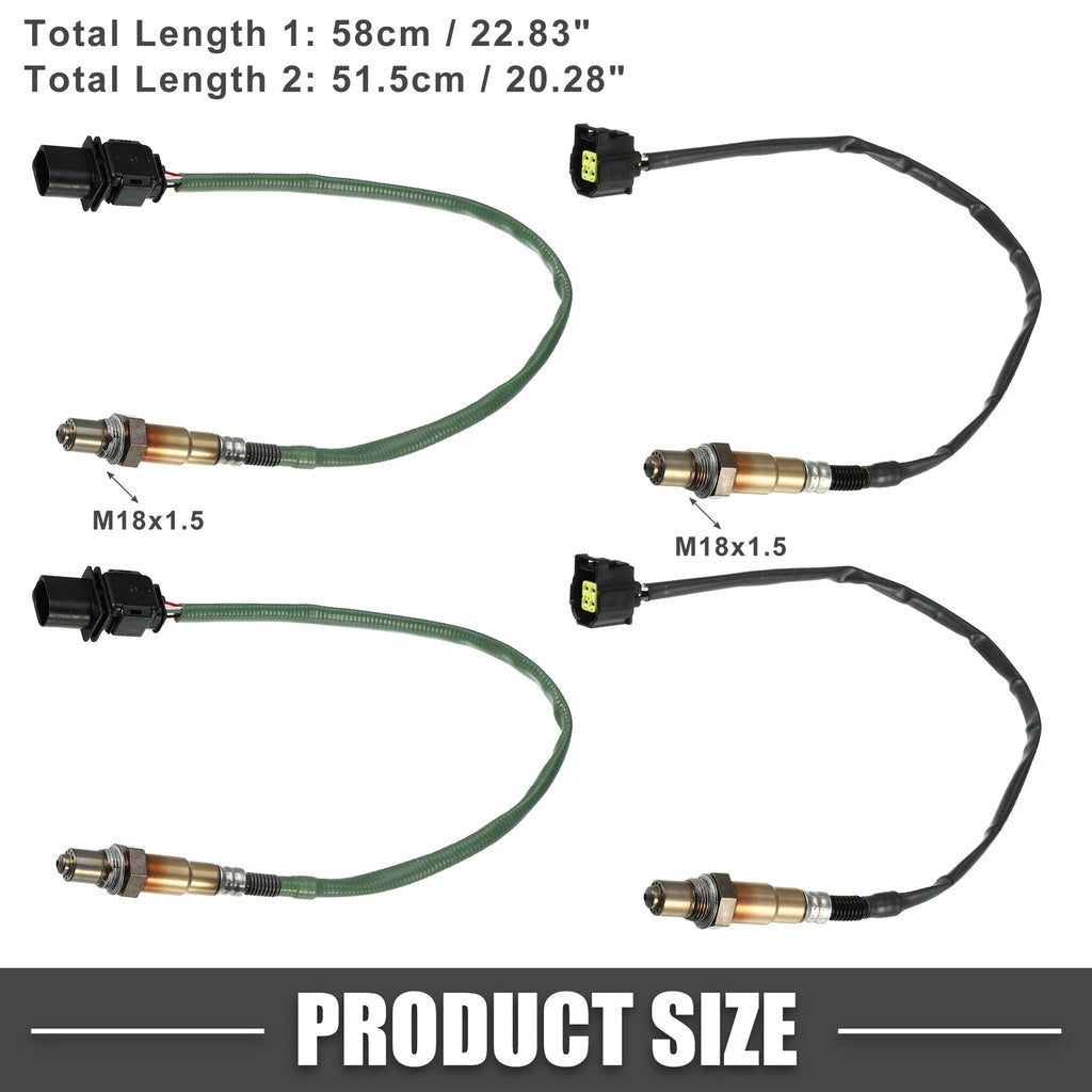 Set of 4 O2 Oxygen Sensors for Mercedes-Benz GL450 (2007–2012) V8 4.7L