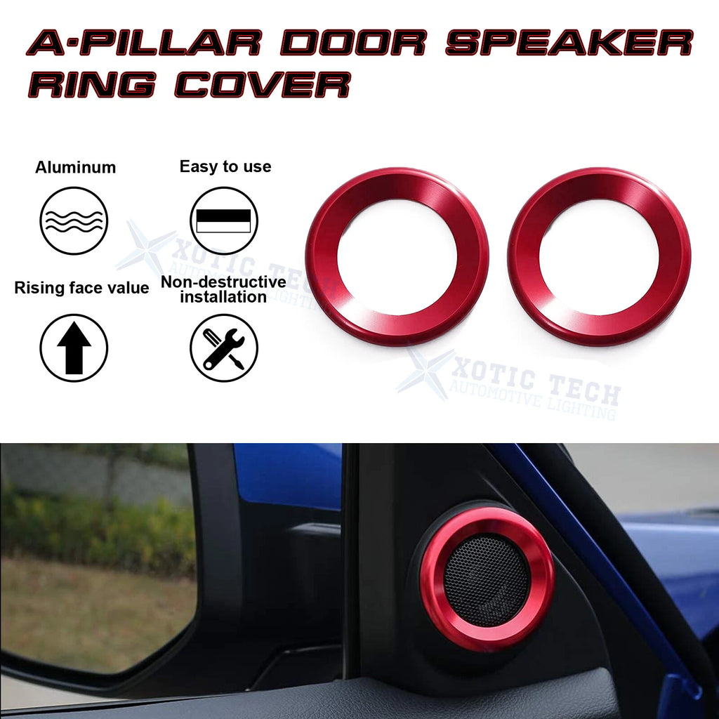 A-Pillar Door Speaker Ring Cover for Honda Civic 2016-2021 (Red)