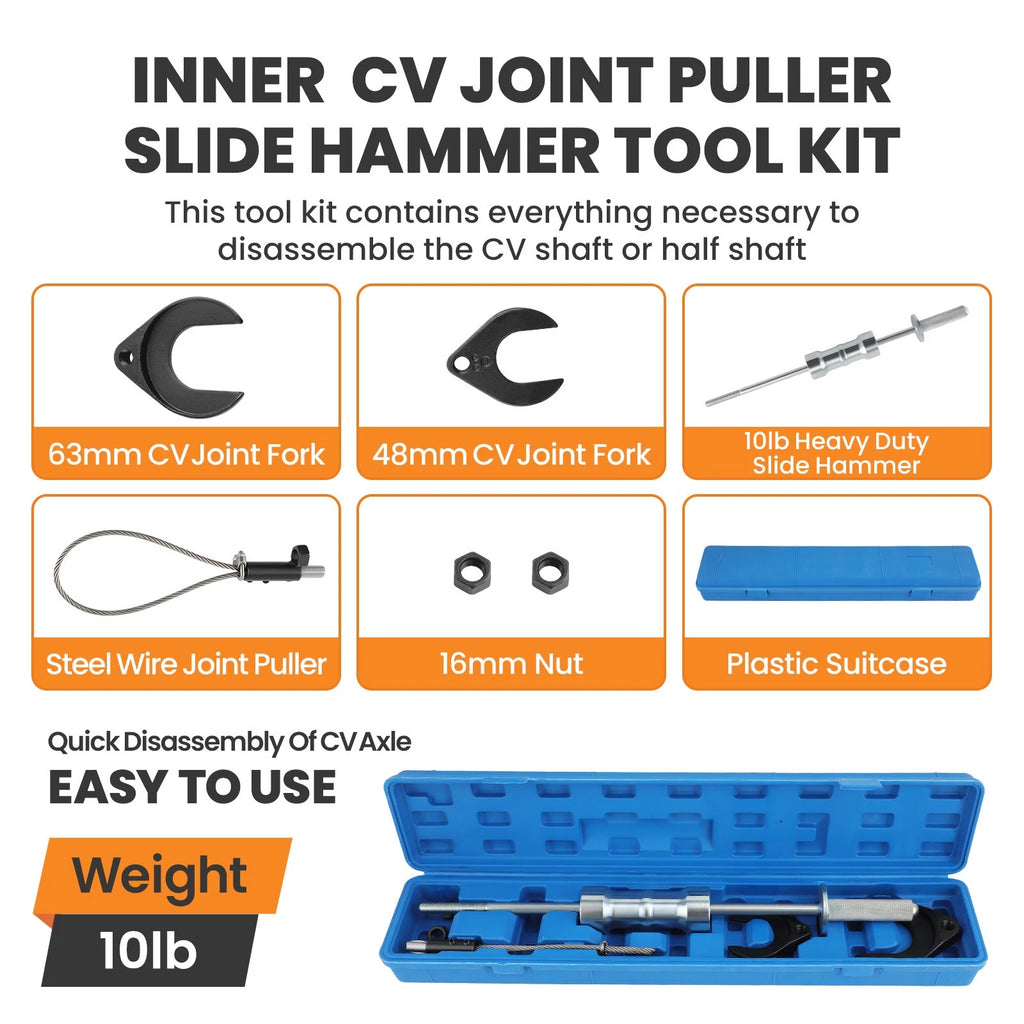 Inner CV Axle Puller Tool for Universal Use (48mm & 63mm)