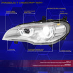 LED Projector Sequential Headlights for BMW X5 (2007–2010) - Chrome Housing