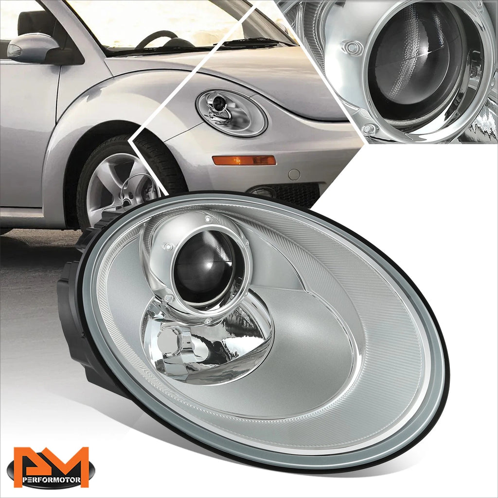 Passenger Side Chrome Projector Headlight Lamp for Volkswagen Beetle (2006–2011)