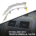 2PC Center Dash A/C Outlet Air Vent Panel Strip for Toyota Corolla (2009â2013)
