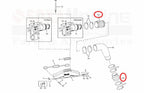 Exhaust Manifold Bellow Hose Kit for Volvo Penta 5.0L 5.7L V6 V8 (3853608)