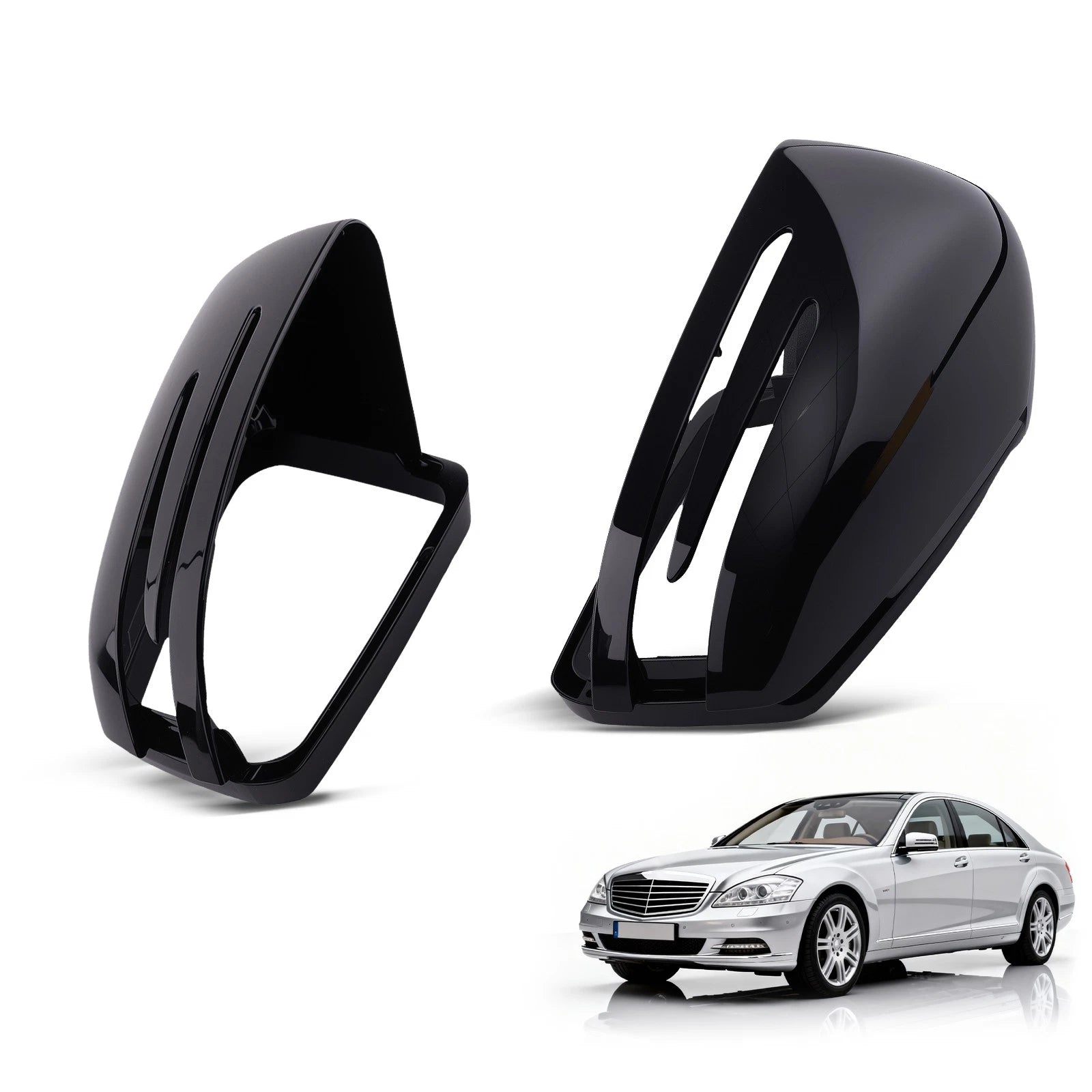 Exterior Mirror Cover Caps for Mercedes W221 W204 (2011–2014) A2128100164