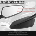 Universal Black Anti-Glare Side View Mirrors for Naked Bikes (Fit)