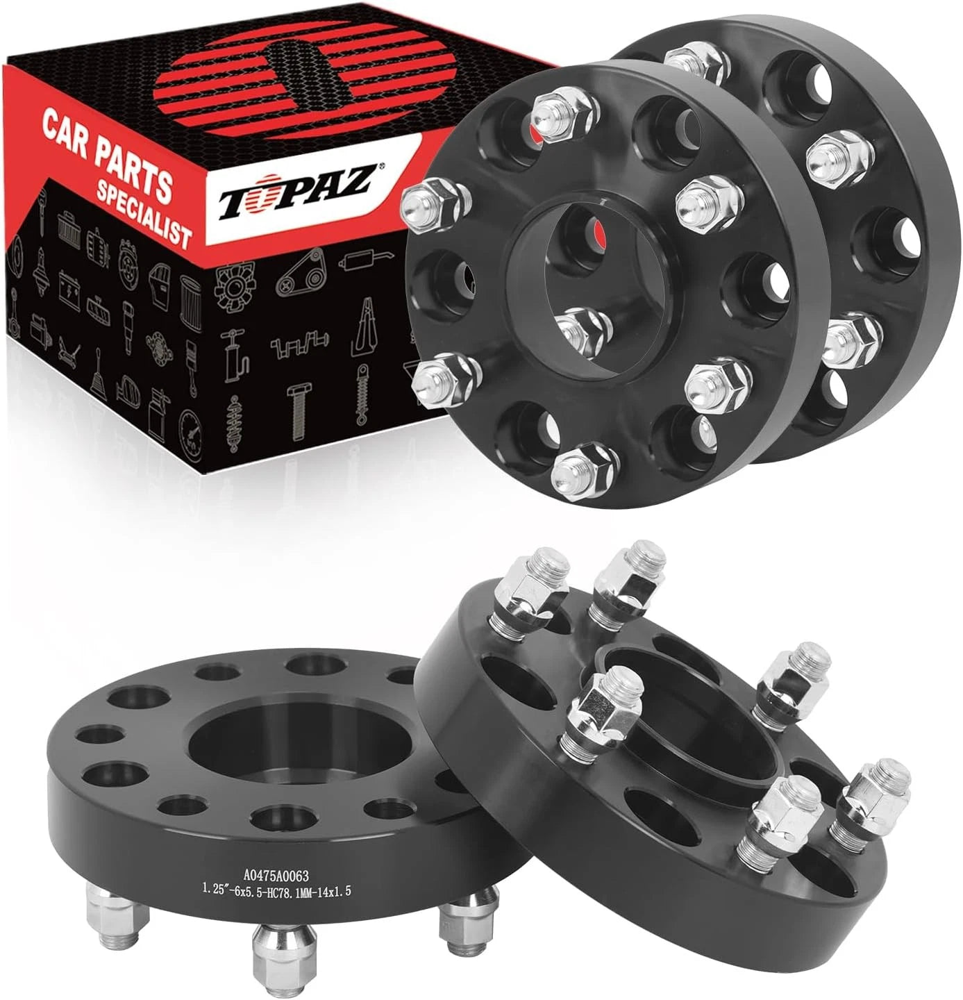 Set of 2 Hubcentric Wheel Spacers for Chevy Silverado 1500 GMC Yukon (2007–2023)