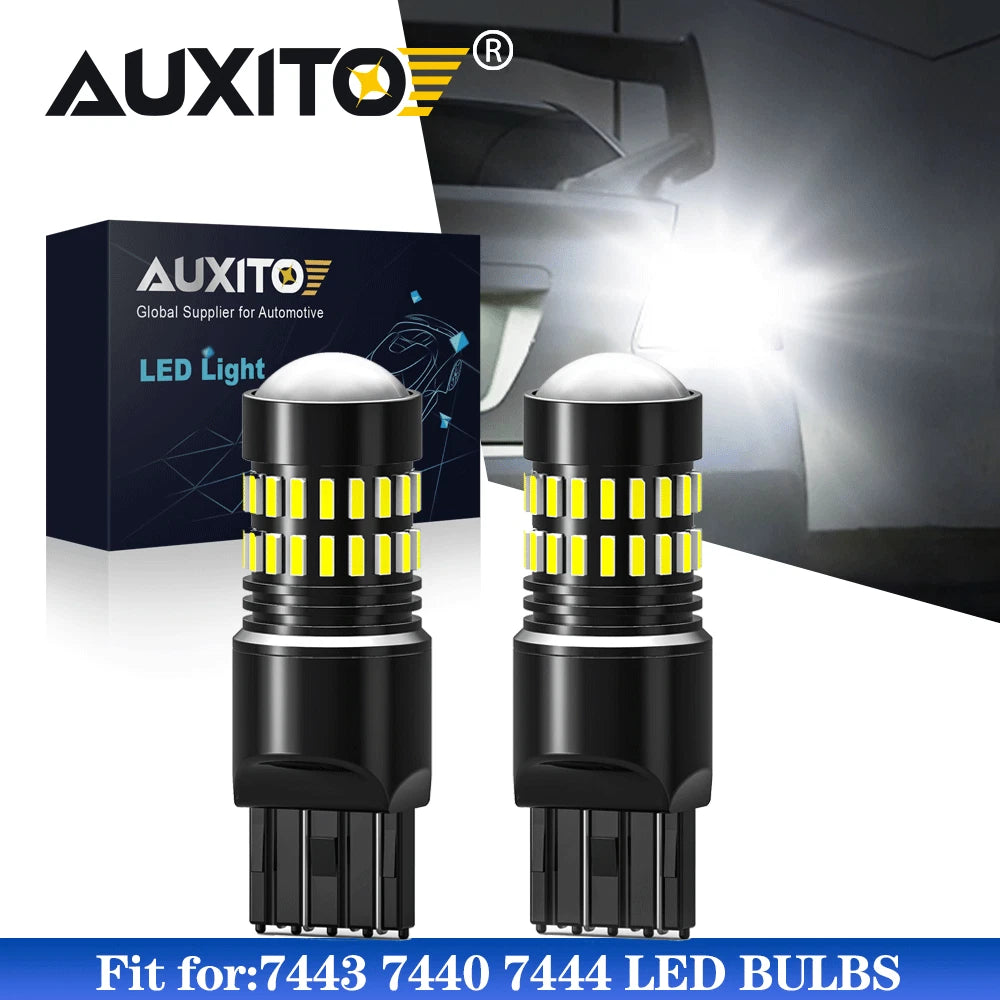 2X 6000K White LED Bulbs 7443 7440 7444 7441 for Reverse Light