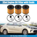 Set of 3 Engine Oil Filters 26350-2J000 for Hyundai Elantra 2.0L (2021–2022)