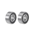 Set of 2 Ball Bearings 15x35x14mm Double Sealed Chrome Steel for Various Models