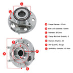 2X Front Wheel Bearings Hubs for Chevy Equinox Buick Regal GMC Terrain (2010–2017)