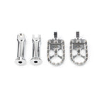 Chrome Rear Passenger Foot Pegs with Bracket for Harley Softail Street Bob (2018–2020)
