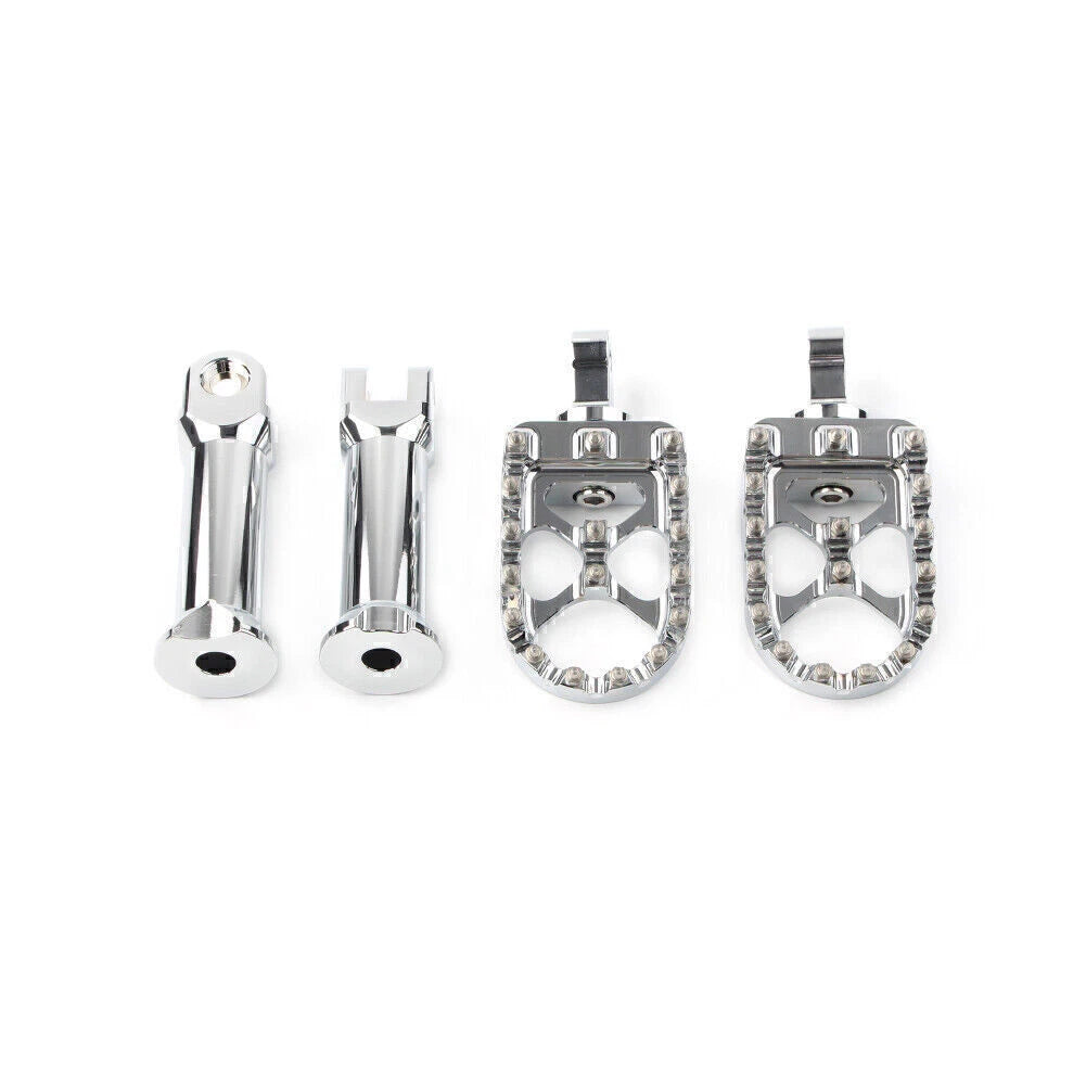 Chrome Rear Passenger Foot Pegs with Bracket for Harley Softail Street Bob (2018–2020)