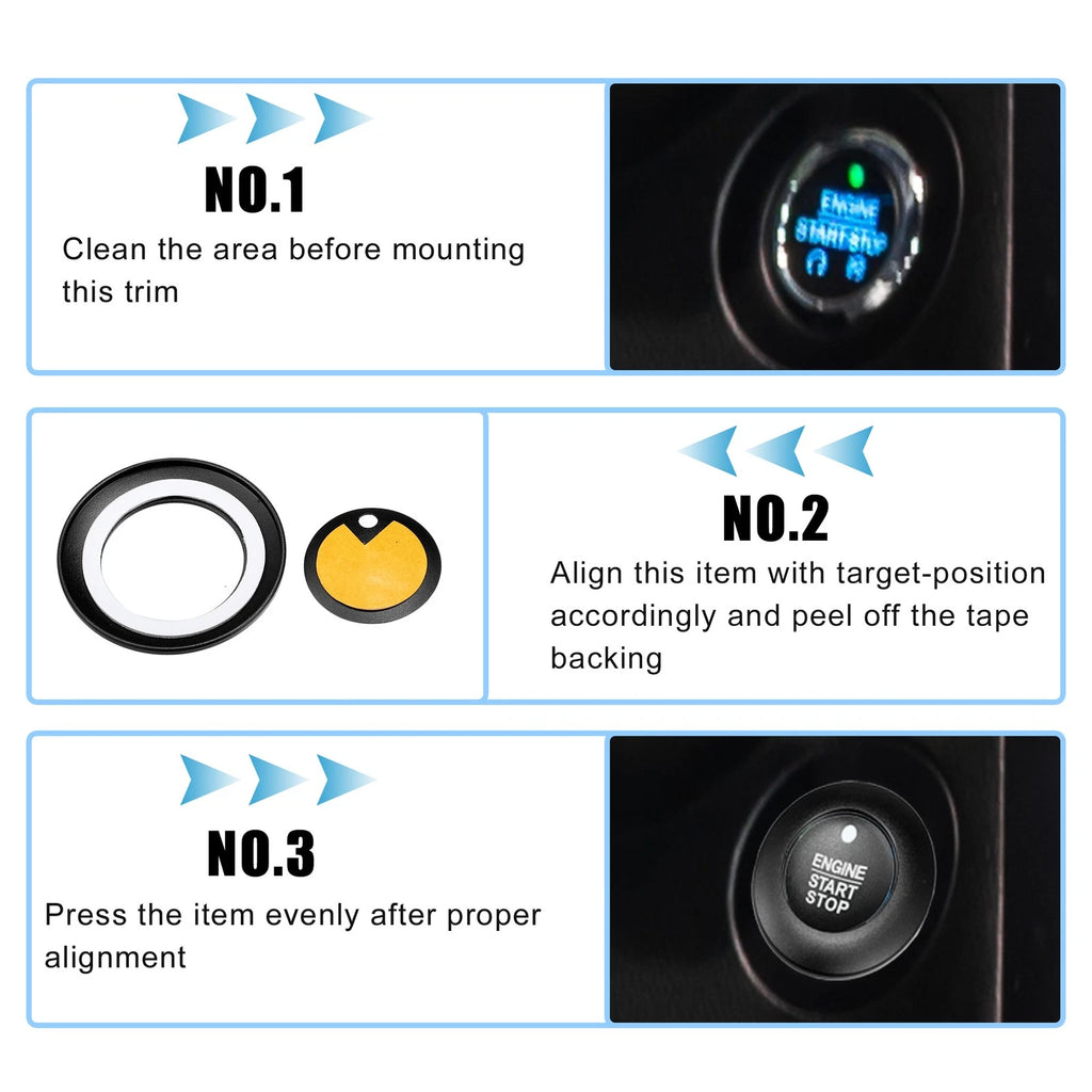 Start Stop Button Cover Kit for Ford Explorer Hybrid (2011–2023) 723115121223