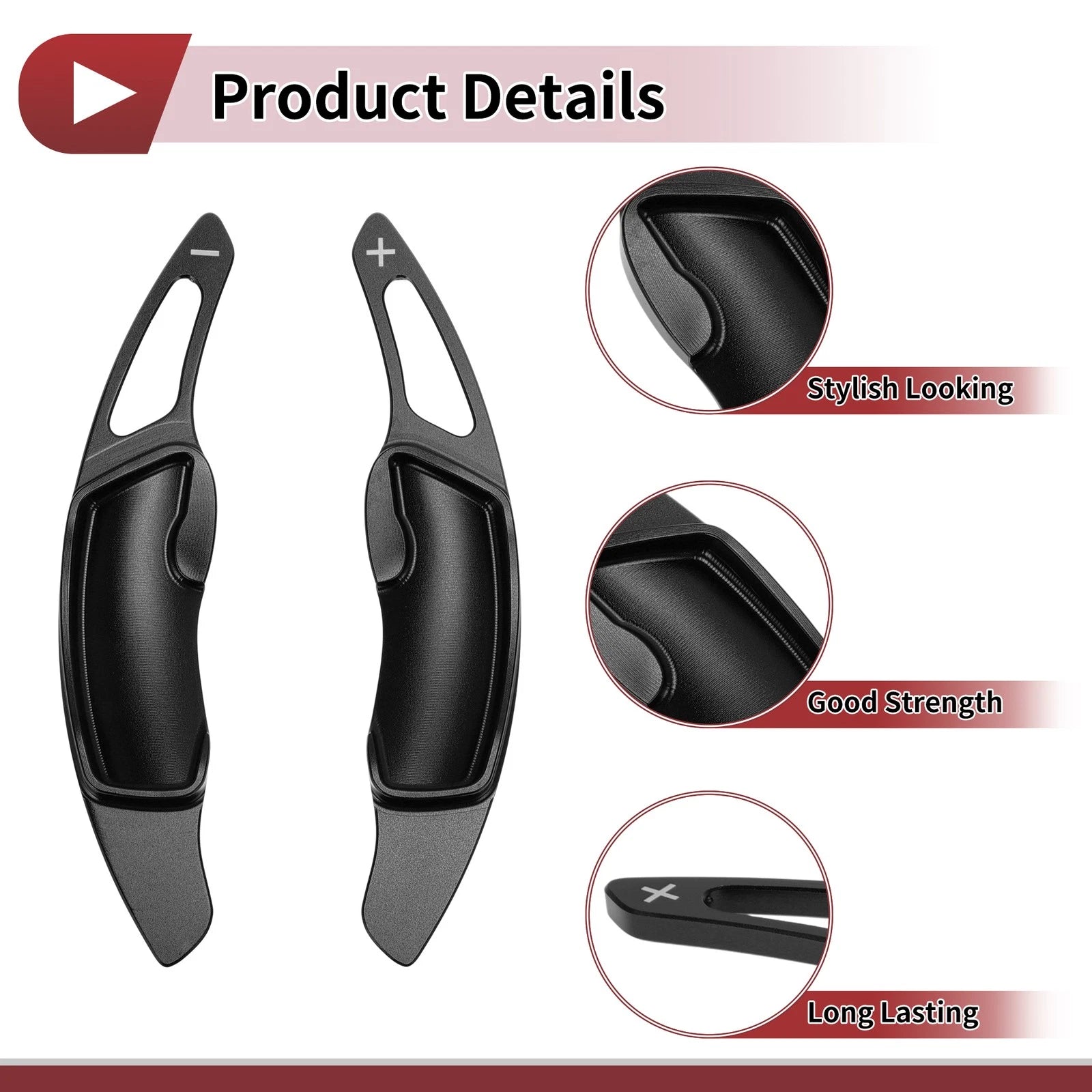 1 Pair Black Aluminum Alloy Steering Wheel Paddles for Subaru Outback (2012–2025)
