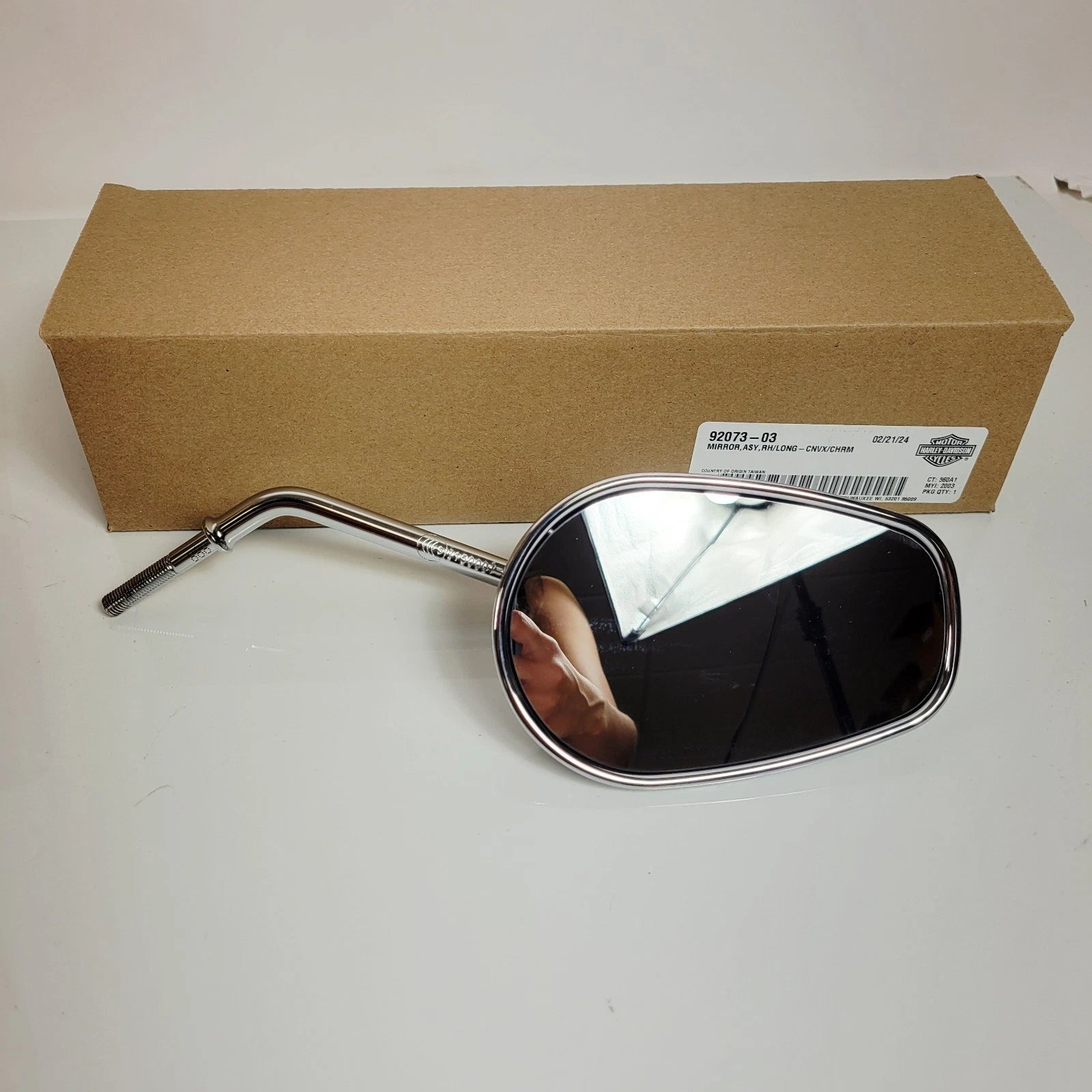 Right Rear View Mirror Chrome for Harley-Davidson (1982–2025) 92073-03