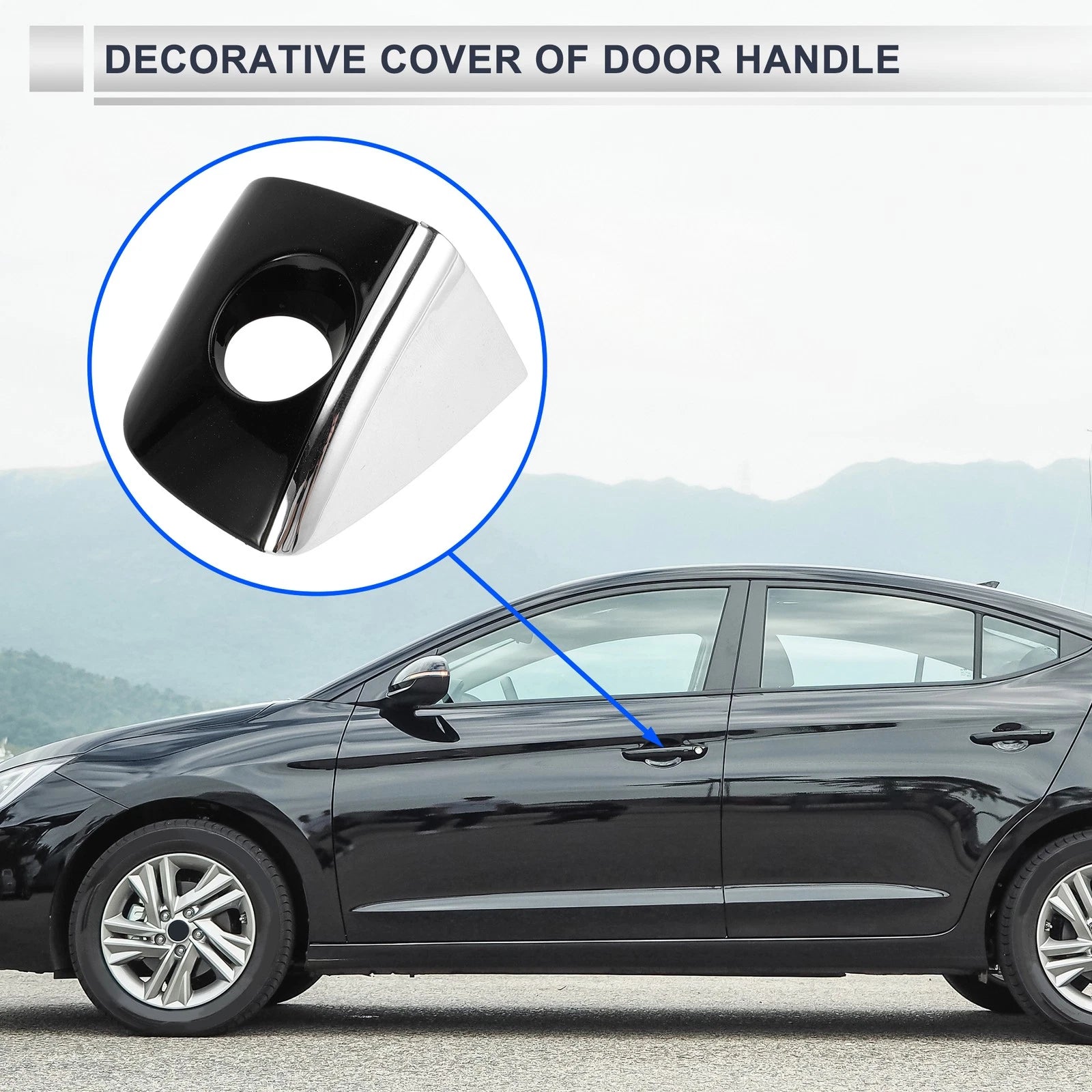 Front Left Door Handle Cover Lock Cap for Audi Q5 8R (2013–2017) No. 8T0837879 Black