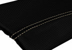 Console Lid Armrest Cover for Acura TL (1999–2003) Carbon Fiber Beige Stitch