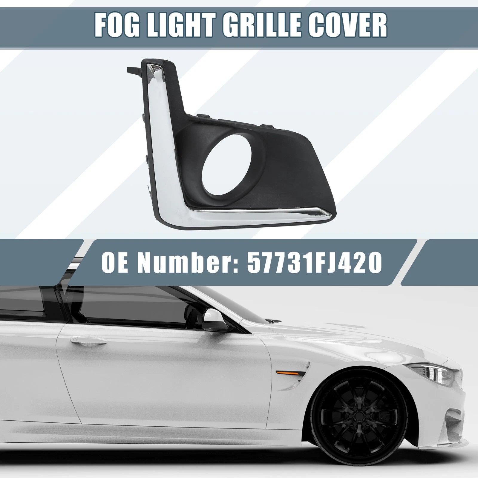 Fog Light Grille Cover Trim No. 57731FJ420 for Subaru XV Crosstrek (2013–2017)