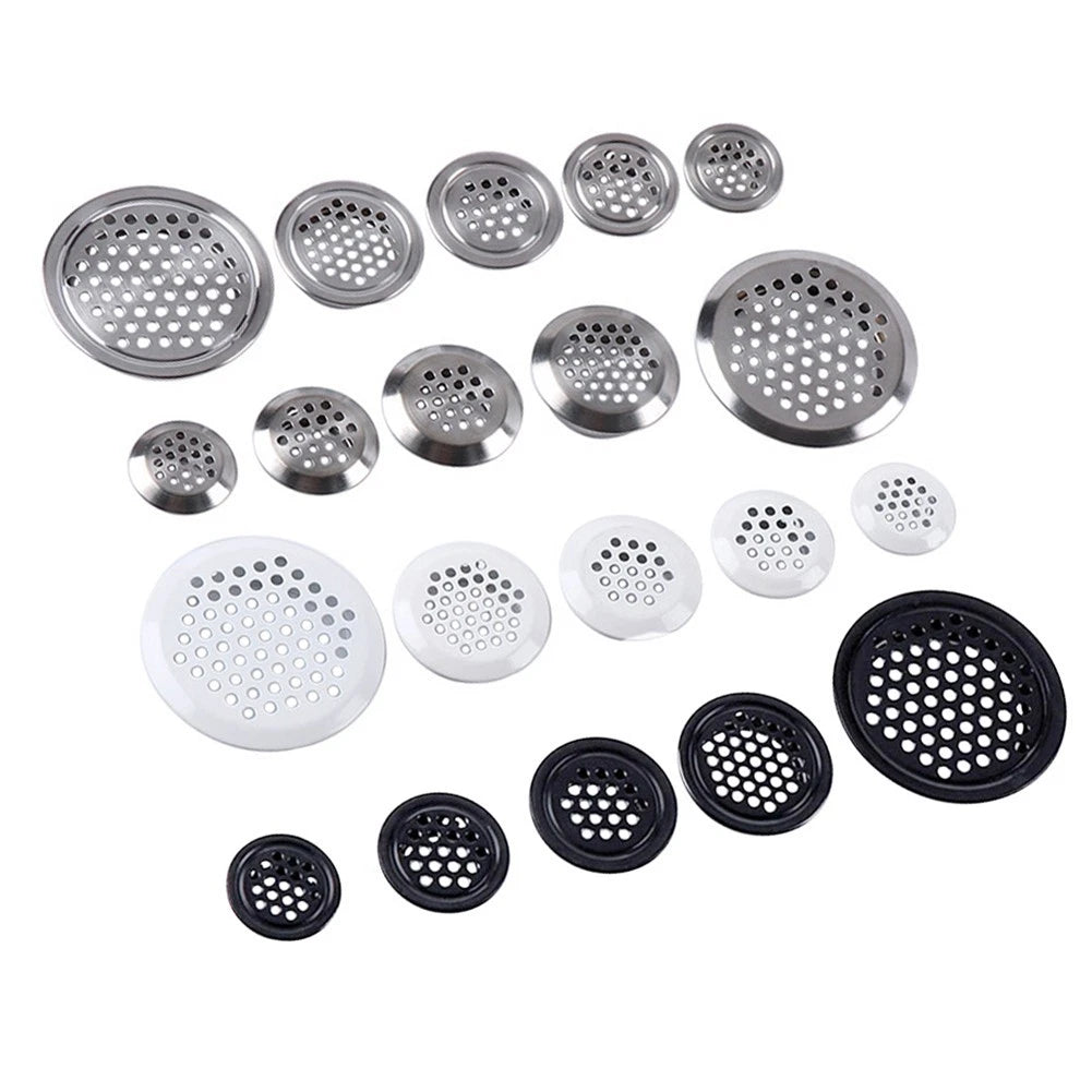10pcs Set Round Air Vent Grill Metal Cover for Cabinet Cupboard