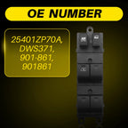Window Switch for Nissan Frontier (2007–2019) Front Left Power Black
