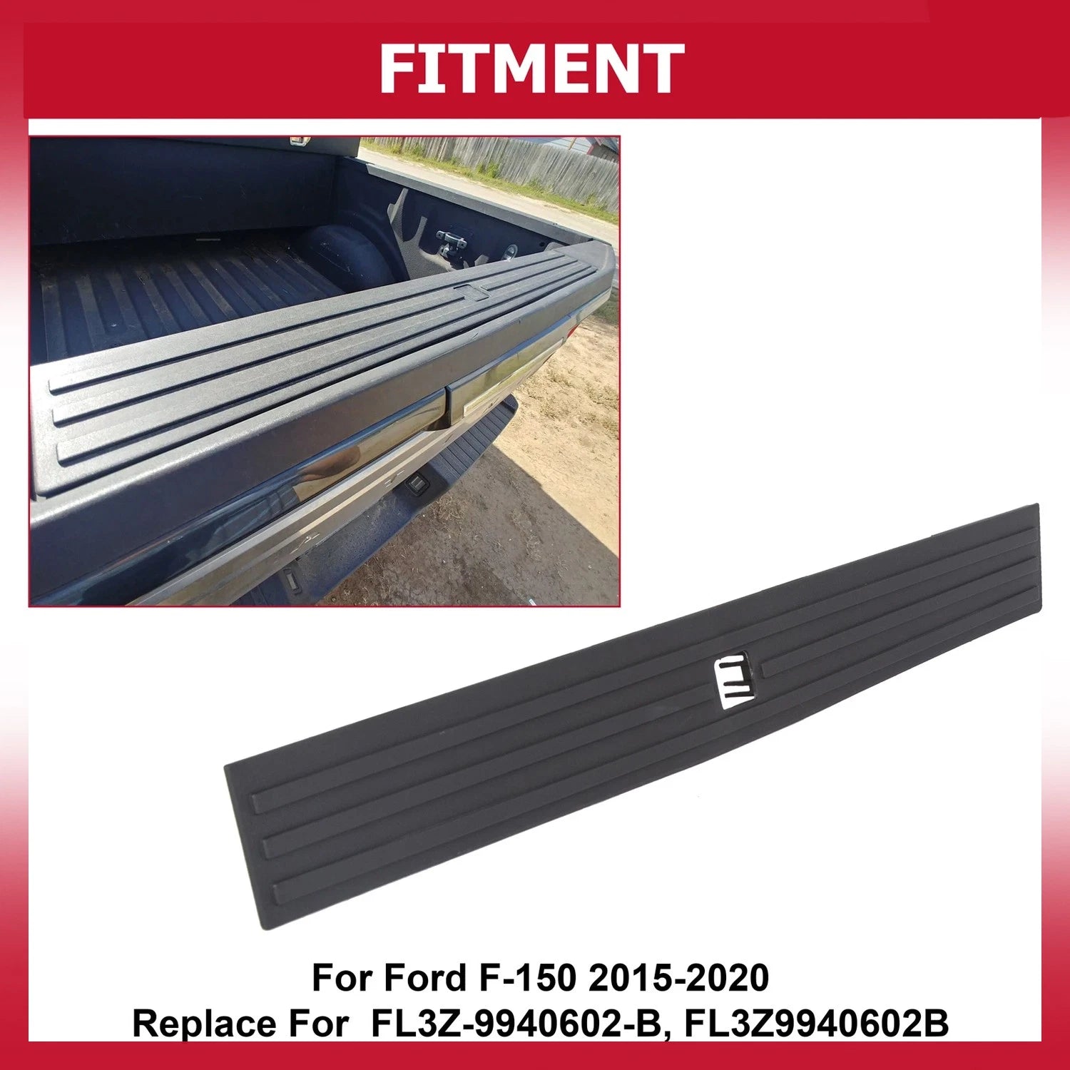 Tailgate Step Molding Cover Trim for Ford F-150 (2015-2020)