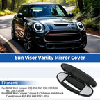 Sun Visor Vanity Mirror Cover for BMW Mini Cooper R55 R56 (2007–2013) No.51167361833 Black