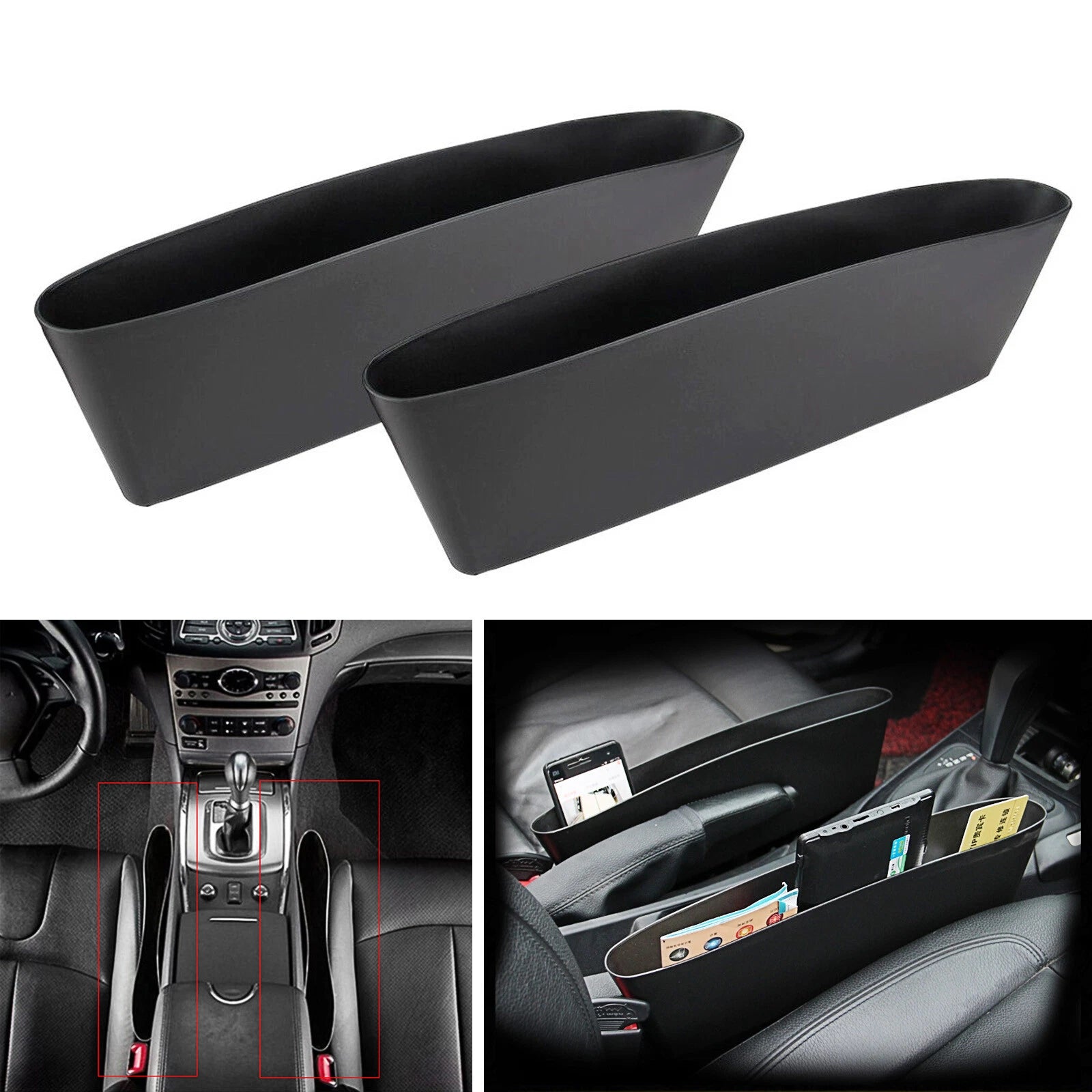 2x Seat Seam Storage Organizer for Car (2020–2024)