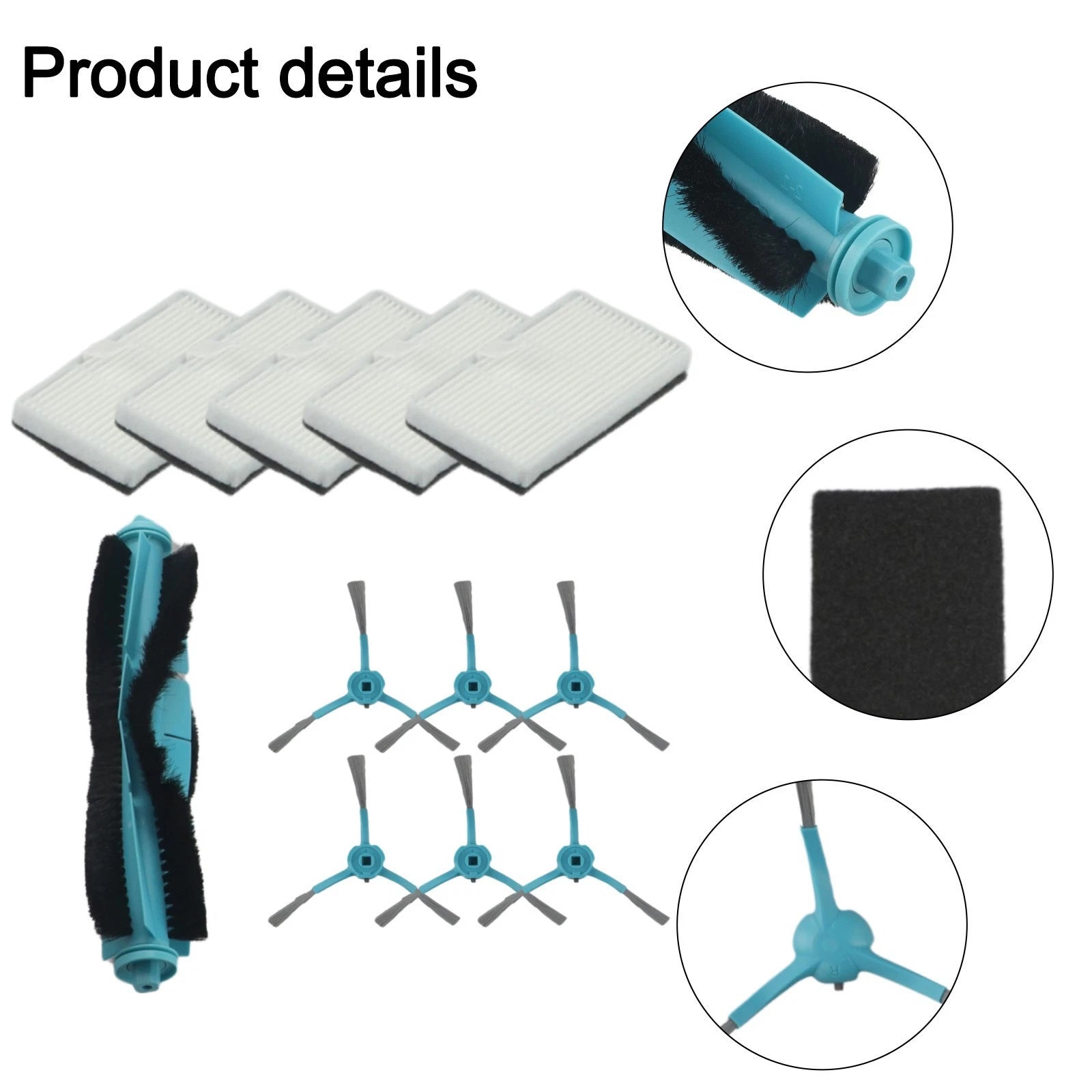 Accessory Set for Conga 7490 (2019–2023) - Side Brushes, Filters