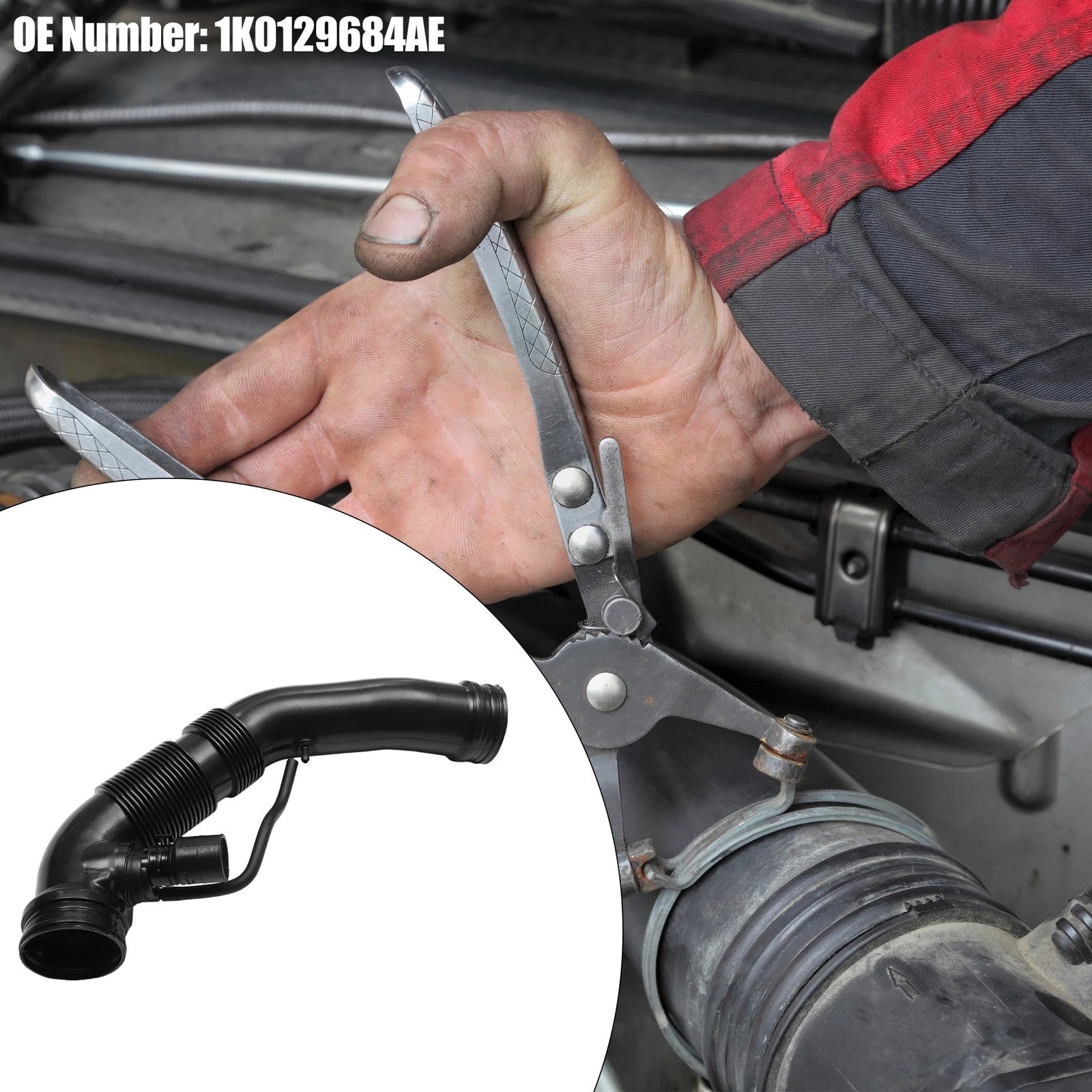 Air Intake Hose for Audi A3 8P1 1.6 (2003–2012) No. 1K0129684AE