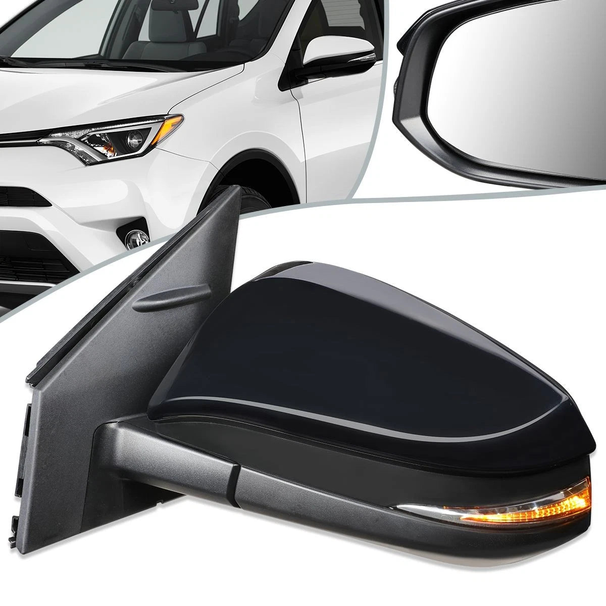Power Heated Signal Door Mirror Left for Toyota RAV4 (2013–2015) TO1320310