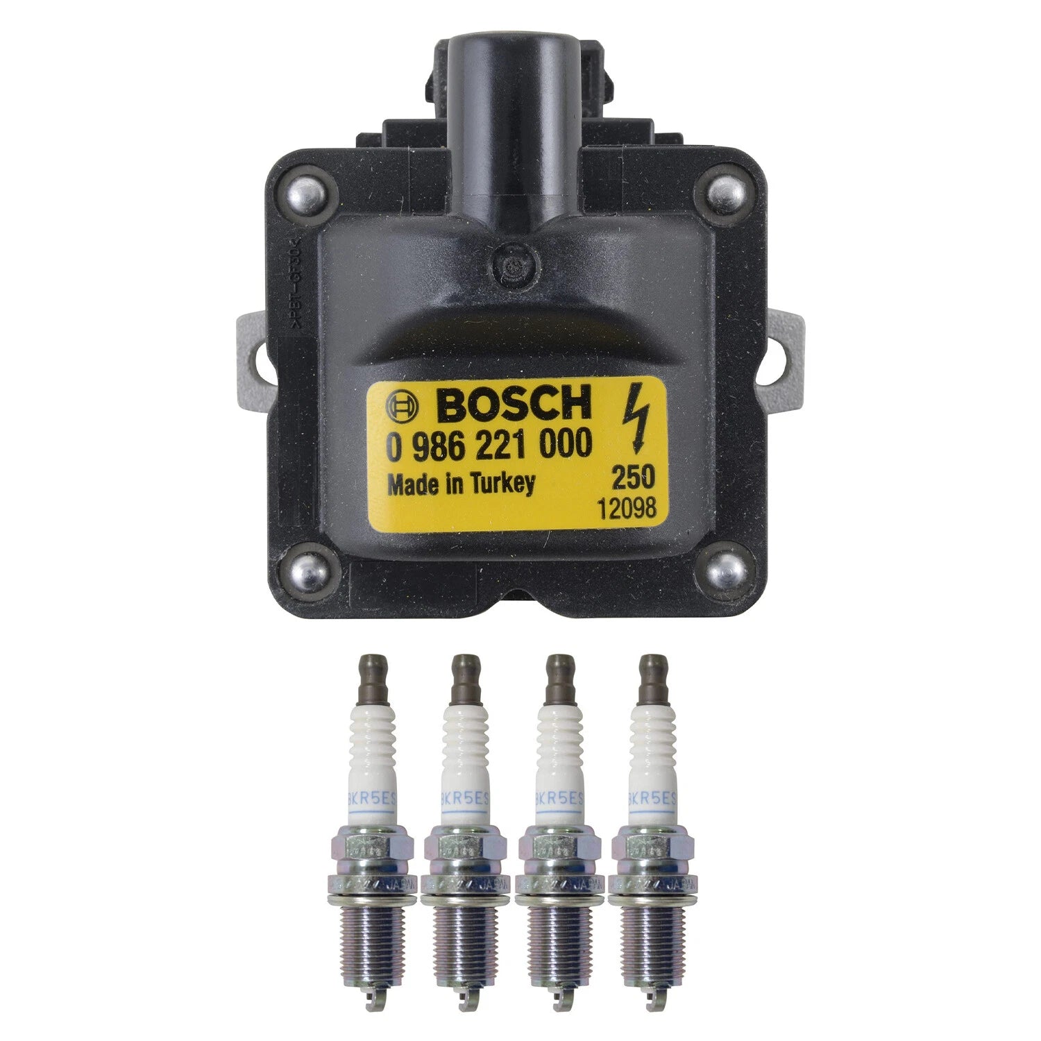 Set of 4 Bosch Ignition Coils & NGK Spark Plugs for 4Runner Golf Jetta