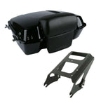 Chopped Trunk Pad for Harley Touring (2009–2013) Black 2 Up Rack