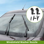 Set of 1 Windshield Washer Nozzle w/ Hose Connector for Honda (No.76810SDAA11)