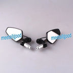 7/8" Handle Bar End Rear View Mirror Black for Honda Yamaha Motorcycle