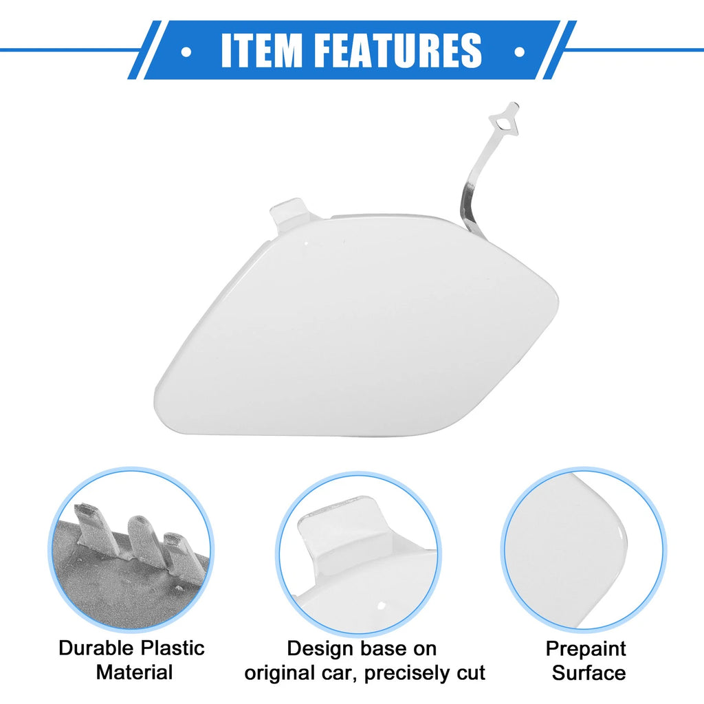 Tow Hook Eye Hole Cover for BMW X1 XDrive28i (2013–2015) - White Plastic