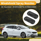 Set of 2 Front Windshield Washer Nozzles for Audi A8 S8 (2015–2020) Black