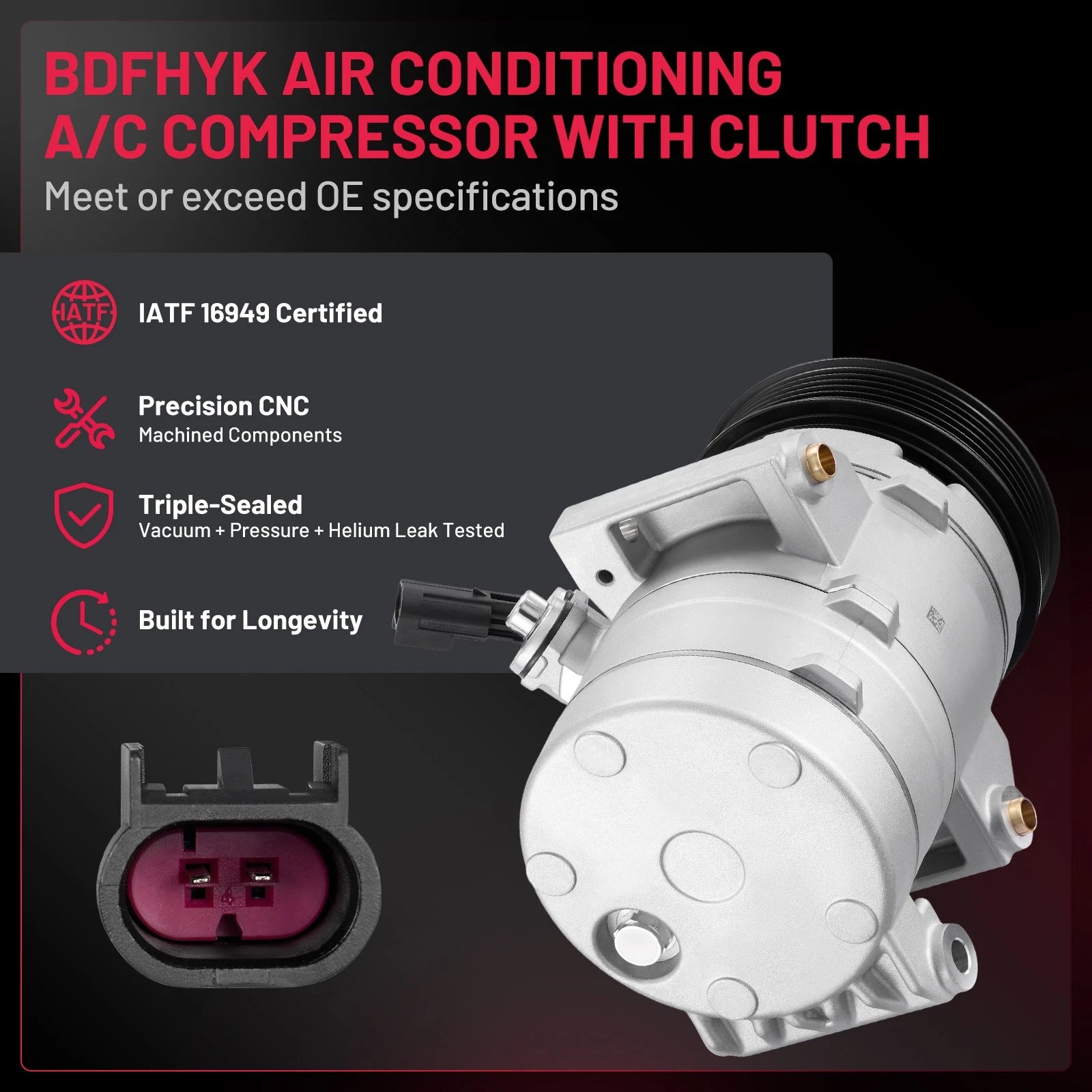 A/C Compressor for Mercury Milan (2010–2011) Ford Fusion (2010–2012) CO 11212C