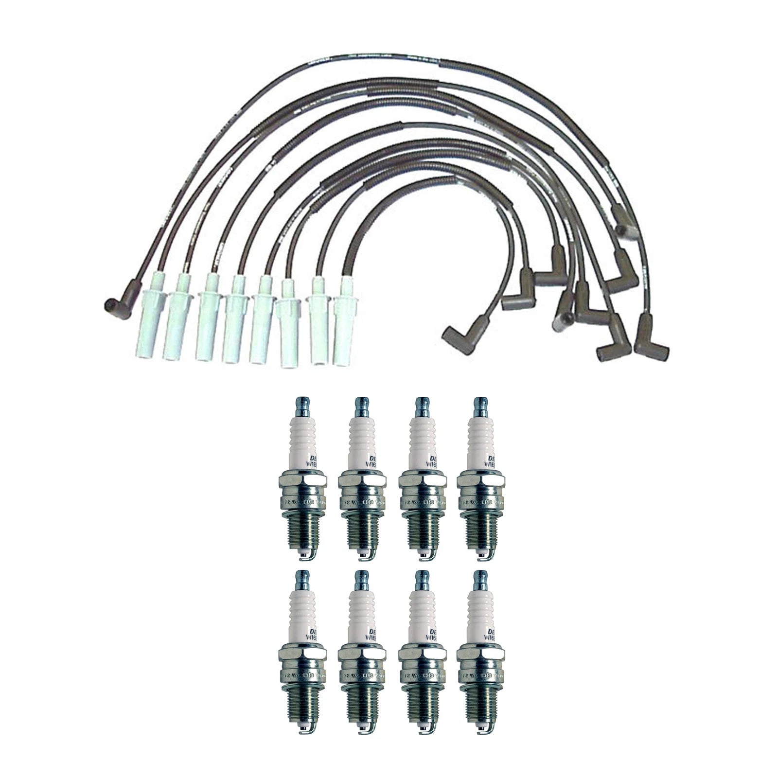 Denso Wire Set & 8 U-Groove Spark Plugs for Dodge 5.9L V8 (1998–2003)