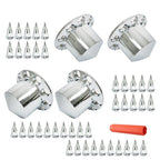 Set of 4 Chrome Spiked Axle Covers for Semi Truck