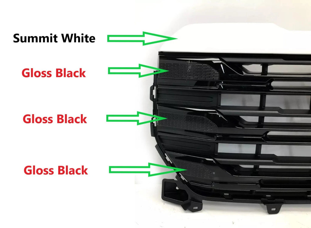 Front Upper Grille for GMC Sierra 1500 (2022–2024) #54, Summit White