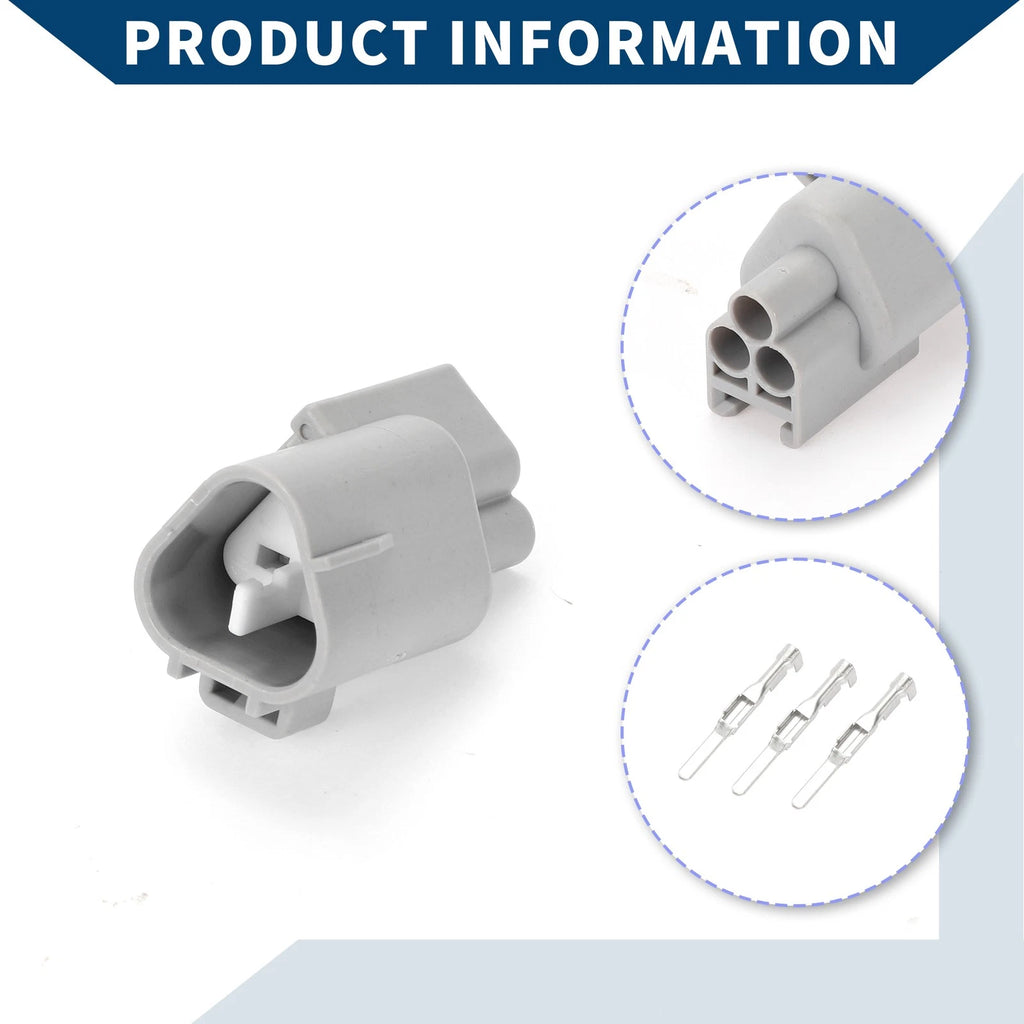3 Pin Headlight Fog Lamp Connector Plug Male for Toyota 