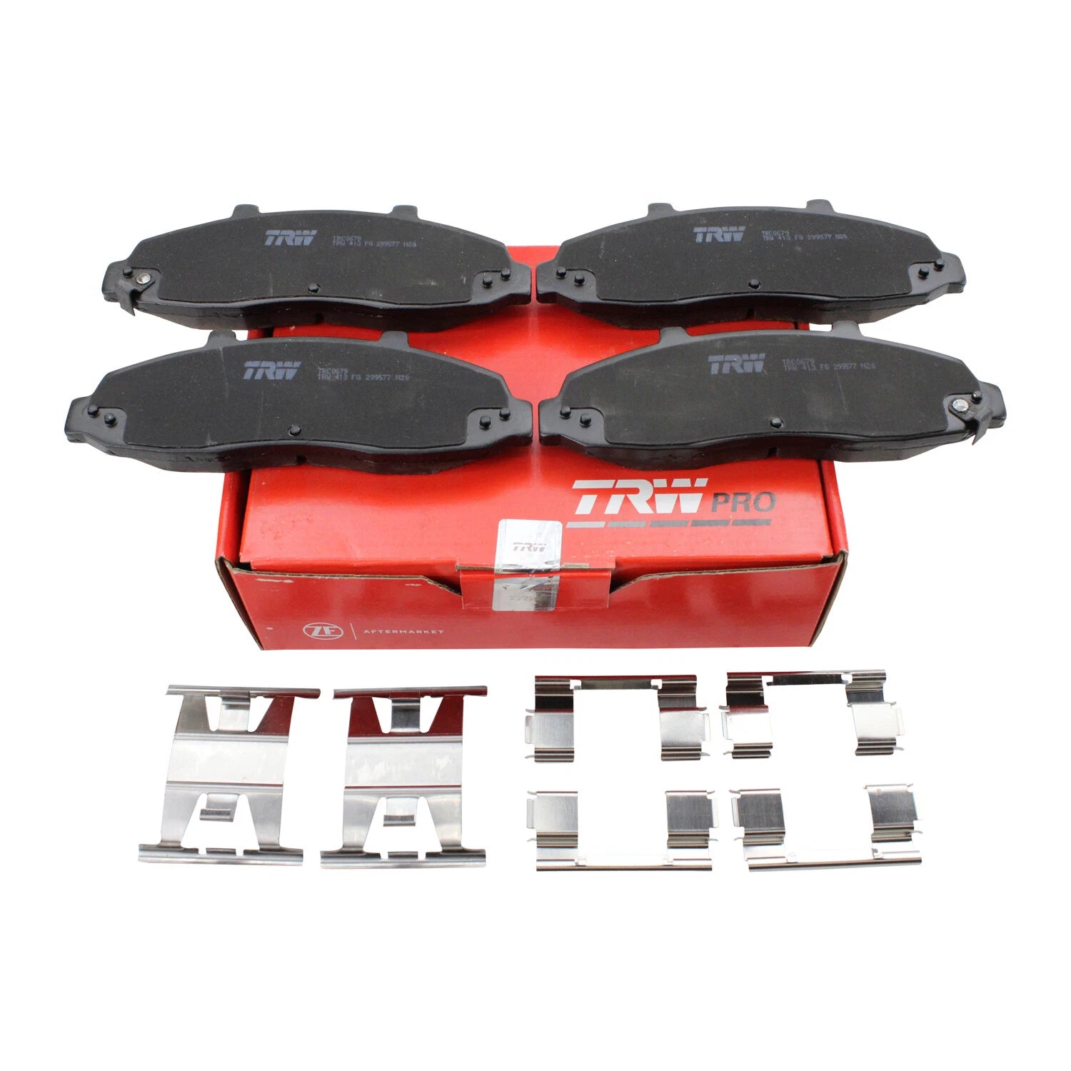 Set of 4 TRW Pro Front Slotted Ceramic Brake Pads for Ford F-150 (2004–2008)