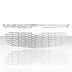 2pc Rectangular Honeycomb Grille Insert for 2014-2015 Chevy Malibu - Chrome