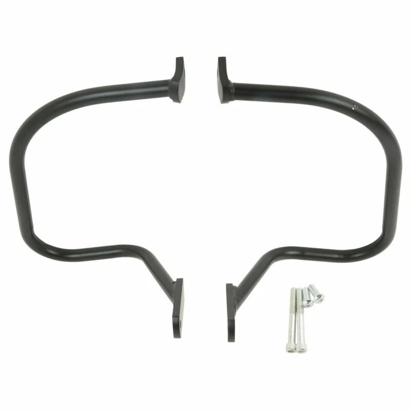 Black/Chrome Rear Saddlebag Guard Bar for Harley Softail (1997–1999)