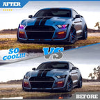 2 x Dynamic RGB Turning Signal Light Rings with High Brightness Design