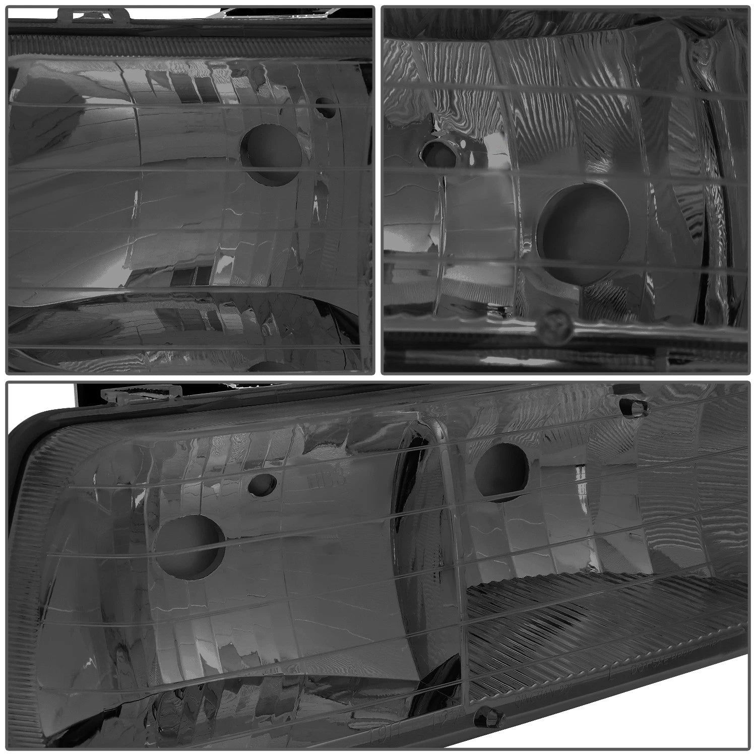 Pair of Chrome Housing Smoked Lens Headlights for Chevy Silverado (1999–2002)