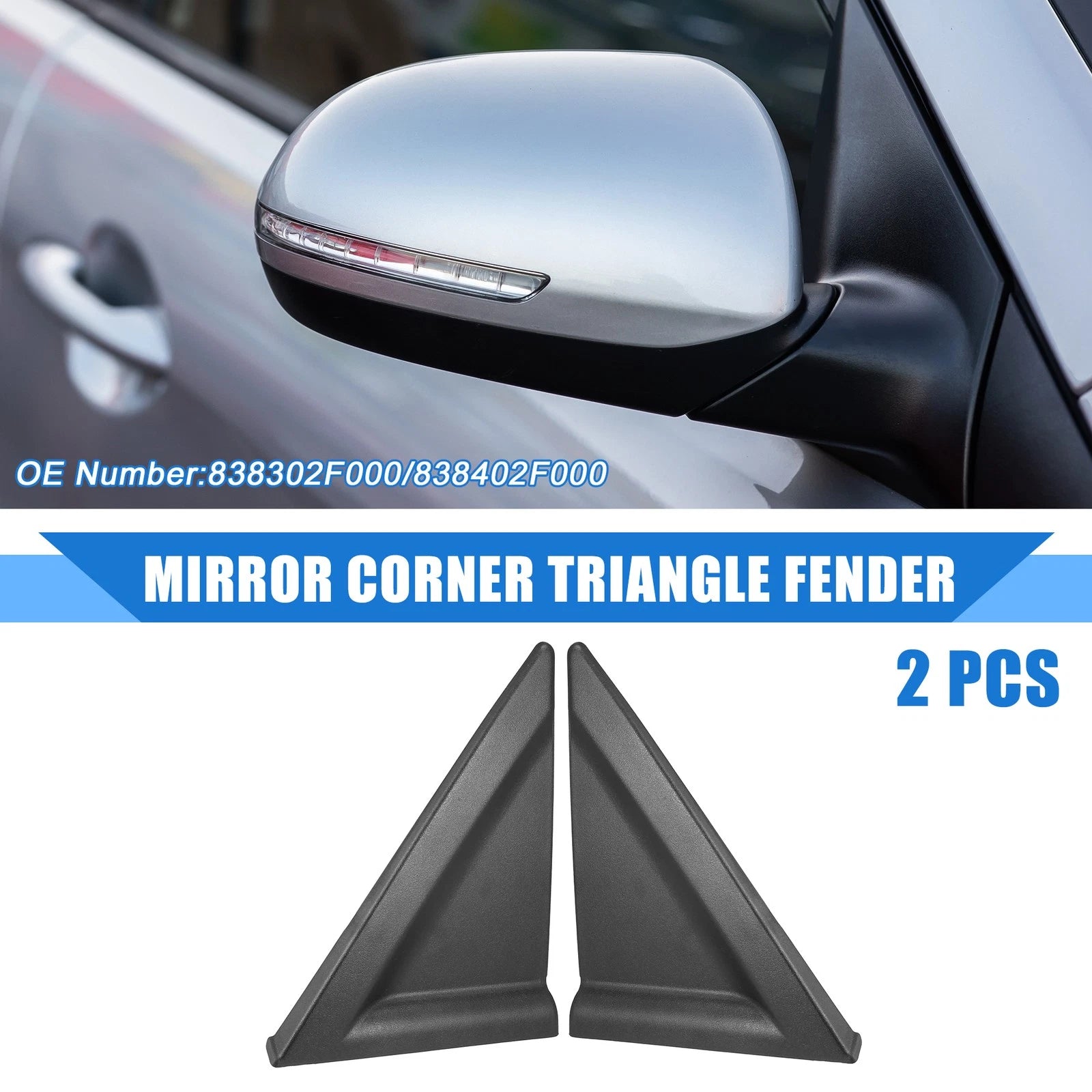 2X Mirror Corner Triangle Fender Cover for Kia Spectra (2004–2009)