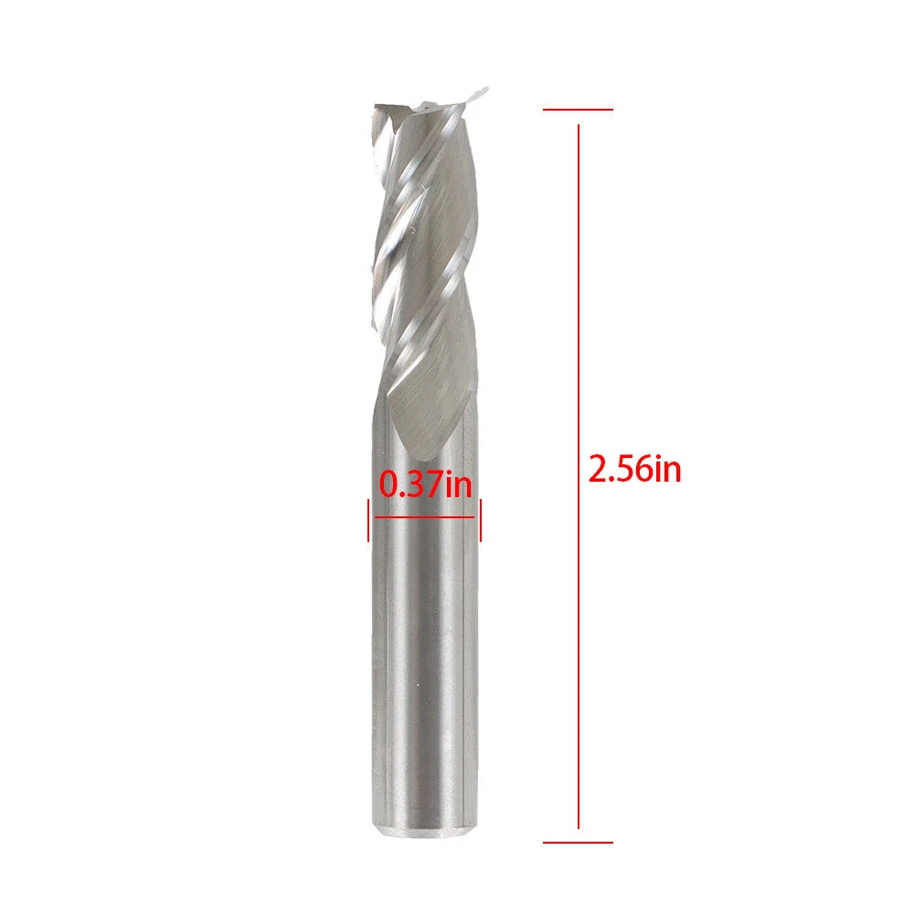 3Pcs 3 Flute End Mill 3/8" for Automotive Applications